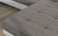 Coltar extensibil stanga 4 locuri ELTAP, Armd-55, Armando, 289x203x85 cm, lemn/poliester, gri/alb