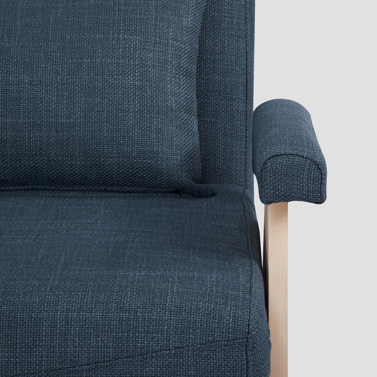 Canapea extensibila 1 loc Calore, Homla, 117x90x82 cm, lemn/poliester, albastru inchis - view 9