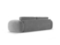 Canapea extensibila 3 locuri, Tonale, Cosmopolitan Design, 262x105x88 cm, catifea, gri inchis