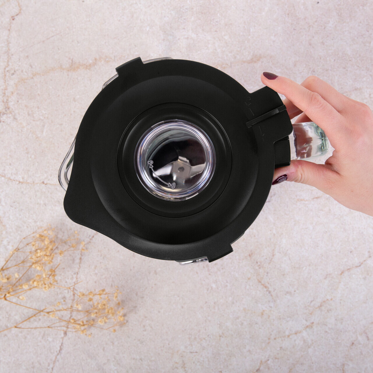 Blender de masa Berlinger Haus, Rose Gold, 1000W, 1.5 L, inox/sticla/plastic, roz/transparent - imagine 8