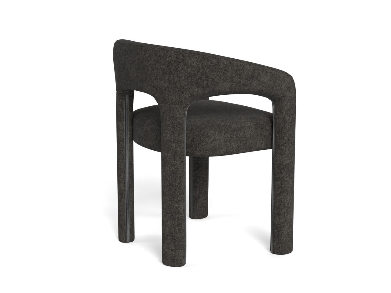 Scaun Cole, Actona, 58x55x76 cm, poliester/otel, gri inchis - view 6