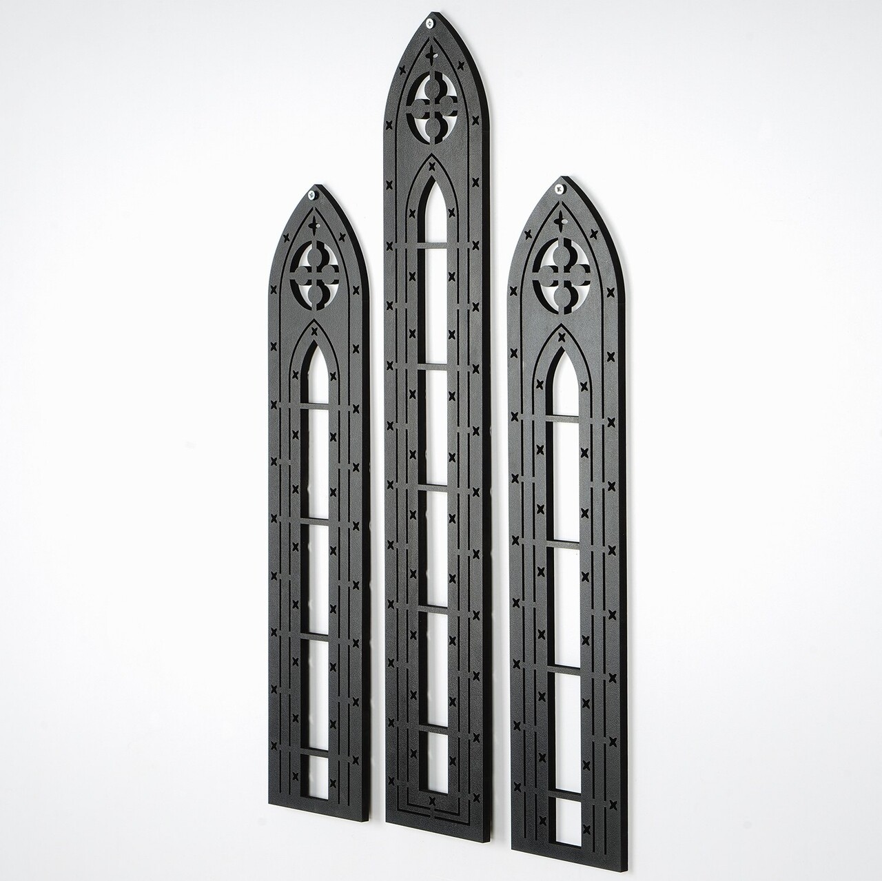 Decoratiune de perete, CRY022, Dimensiune: 53 x 11 cm (2 bucăți), Negru - view 6