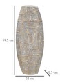 Vaza  Eclips Tower, Mauro Ferretti, 24x11.5x59.5 cm, polirasina, auriu/alb