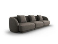Canapea 3 locuri, Tulum, Cosmopolitan Design, 255x90x70 cm, tesatura chenille, gri