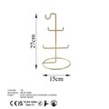 Suport pentru bijuterii, TK-003, Metal, Auriu