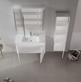Dulap de baie cu chiuvetă, Hanah Home, Side 100 v3, Alb mat
