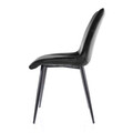 Scaun Kim Velvet, Signal, 47x42x88 cm, catifea/otel, negru