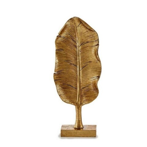 Decoratiune Golden Leaf, Gift Decor, 10 x 6.5 x 33.3 cm, polirasina