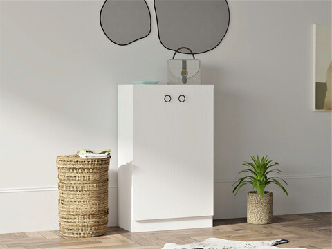 Dulap multifunctional, puqa design, defne, 60x100x31.6 cm, pal, alb