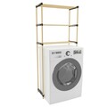 Organizator multifunctional, Seowood, 149.5 x 69 x 28 cm, lemn solid, natur