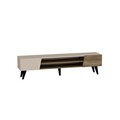 Comoda TV, Arnetti, Clark, 180x37x45 cm, PAL, Nuc / Bej