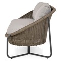 Canapea cu 3 locuri, Sun,  L.210 l.85 H.76 cm, aluminiu, antracit/gri