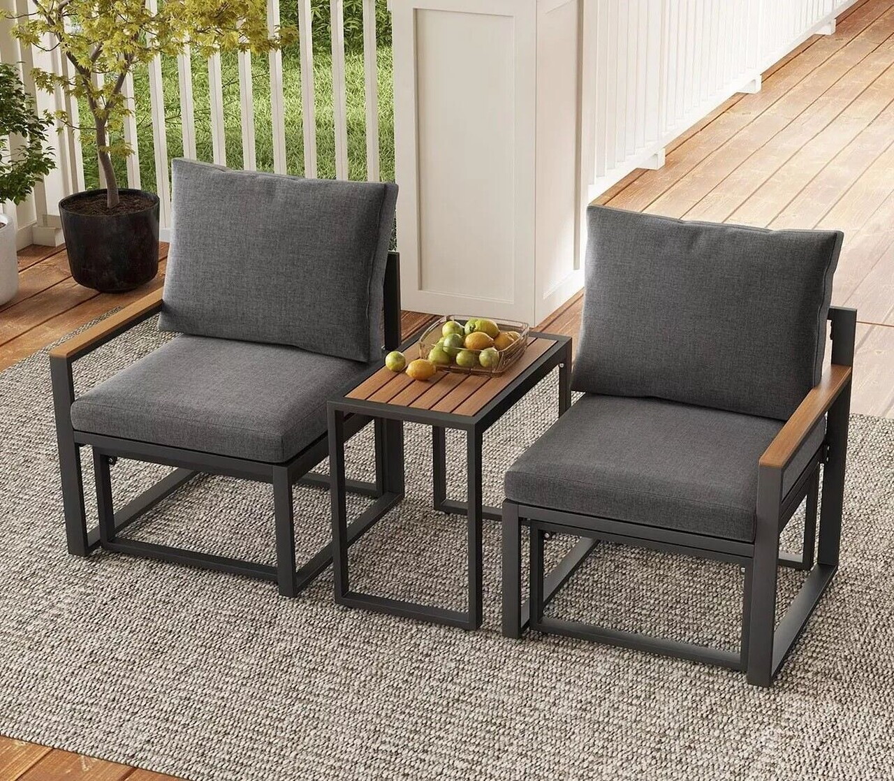 Set mobilier de gradina Hanah Home Multilounge Garden Metal Gri