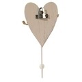 Cuier My Heart, Clayre & Eef, 1 agatatoare, 7x3x15 cm, lemn, maro