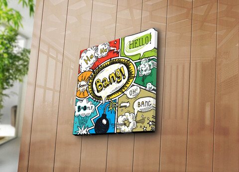 Tablou decorativ, 4545k-108, canvas, dimensiune: 45 x 45 cm, multicolor