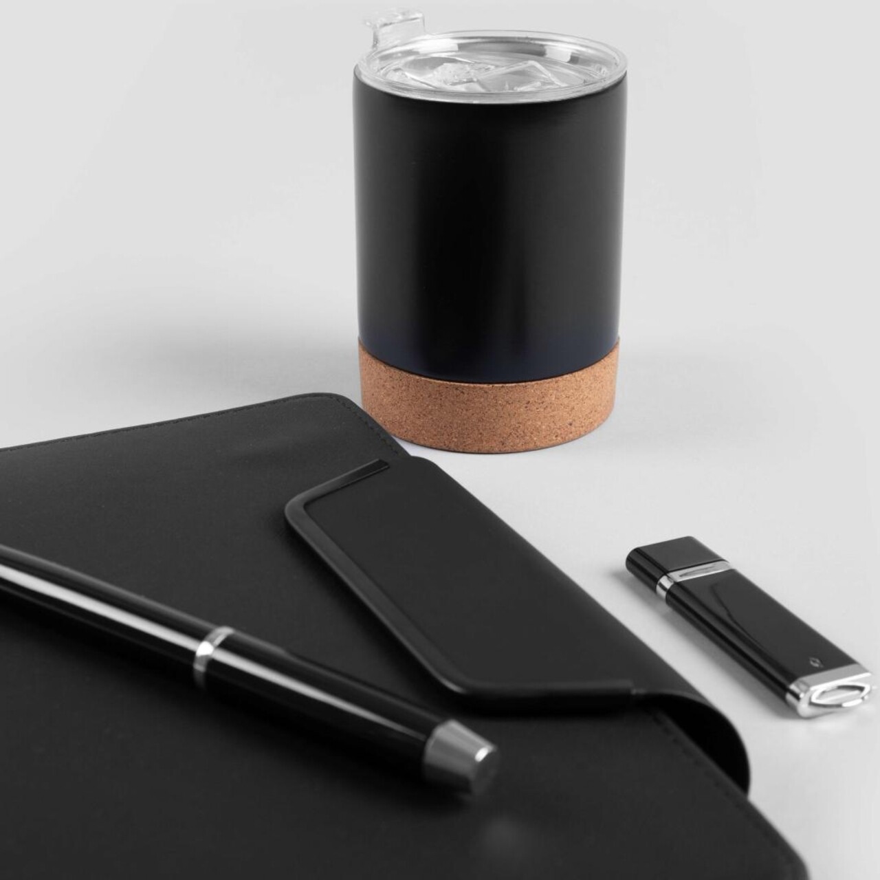 Set agenda 4 piese Bodo, Homla, 31x27x8 cm, 200 ml, poliuretan, negru - 1 | YEO