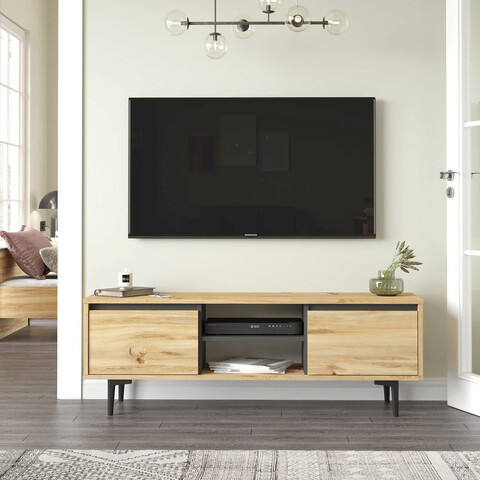 Comoda tv, locelso, ar1, 140x48.1x35.5 cm, pâslă / antracit