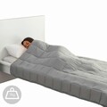 Patura cu greutati pentru o persoana Sweikett, InnovaGoods, 7 kg, 120 x 180 cm, poliester/perle de sticla, gri