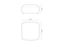Taburet, Chris-259, Micadoni Home, 100x85x43 cm, tesatura structurata chenille, gri beton