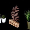 Decoratiune, Palm Leaf, 17x27x3.5 cm, Metal, Bronz
