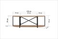 Comoda TV, Sapphire, Sky Rafix, 138x47x35 cm, PAL, Pin Atlantic / Negru