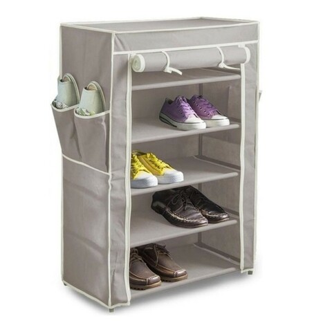 Organizator incaltaminte confortime, 60x30x88 cm, textil, gri
