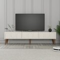 Comoda TV, Hommy Craft, Lyon 44, 180x44x35 cm, PAL, Crema/Nuca