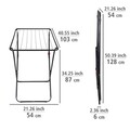 Uscator rufe pliabil Solo Champion, Wenko, 103x54x87 cm, metal/polietilena, negru