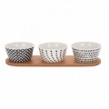 Set 3 boluri cu suport din bambus