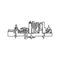 Decoratiune de perete, Boston, Metal, Grosime: 2 mm, Negru