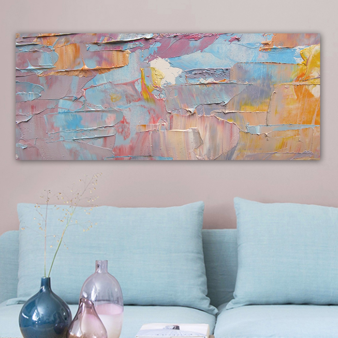 Tablou decorativ, YTY5842795422_50120, Canvas, Rama din lemn (grosime 3 cm), Multicolor