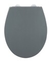 Capac de toaleta cu sistem automat de coborare Ostuni, Wenko, 37x44.5 cm, termoplastic/inox, gri