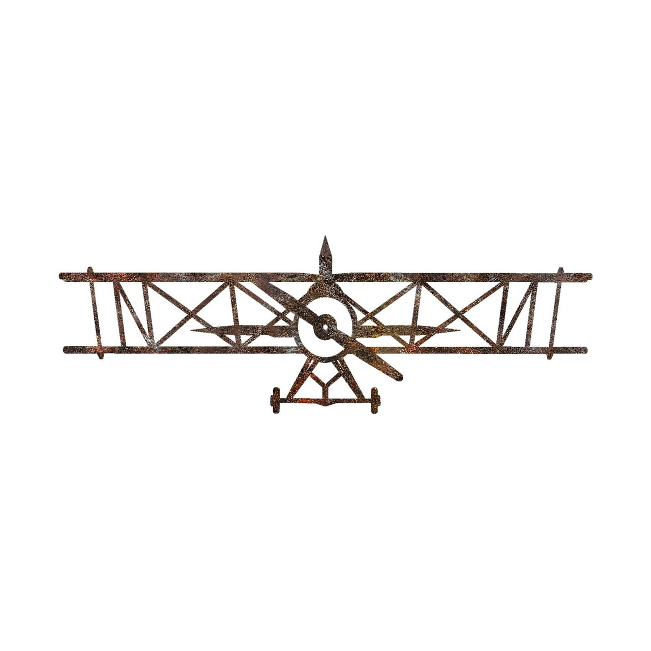 Decoratiune de perete, Rusty Airplane, Dimensiune: 23 x 70 cm, Maro antichizat — imaginea 6
