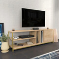 Comoda TV, Retricy, Oneida, 140x35.3x50.8 cm, PAL, Aur / Stejar