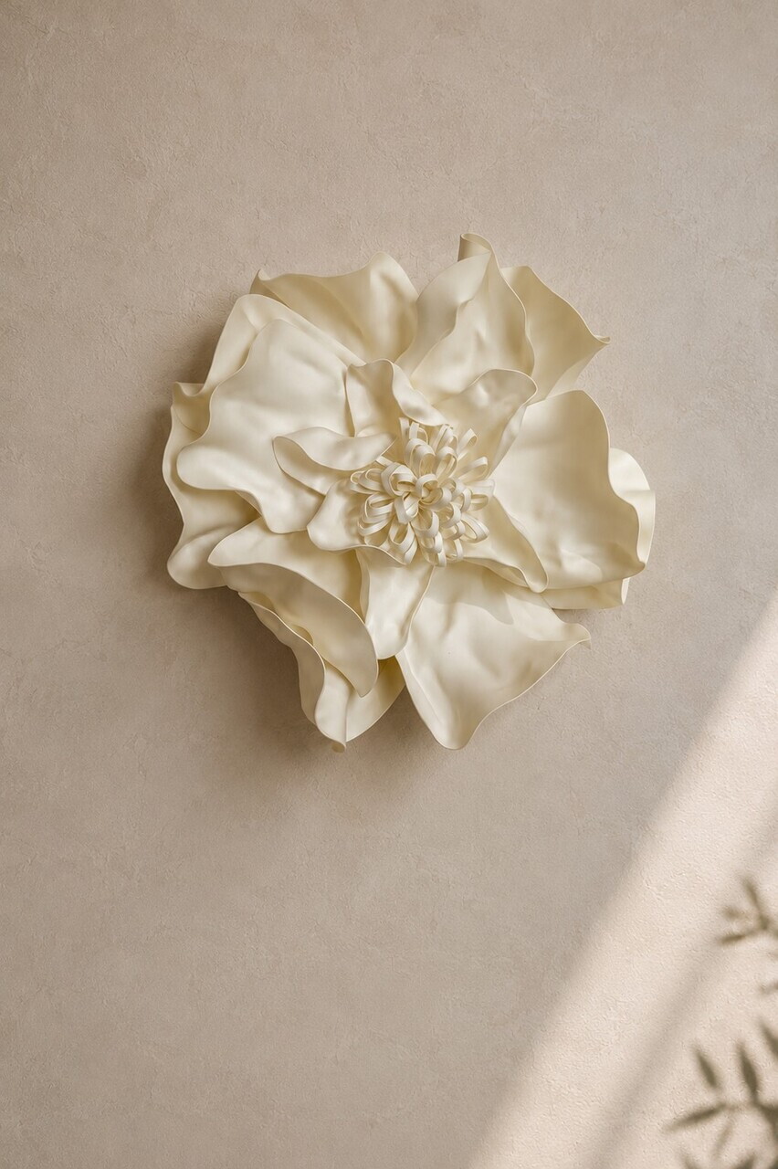 Decoratiune de perete, DM0020, Dimensiune: Ø55-60 cm, Alb — imaginea 2