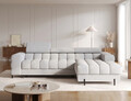 Coltar extensibil dreapta 3 locuri ELTAP, RT-03PEL, Felro, 285x181x93 cm, lemn/poliester, gri deschis