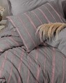 Lenjerie de pat dubla, Barisan - Grey, Cotton Box, 50% bumbac / 50% poliester