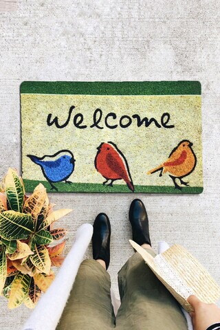 Covoraș din PVC, Pvc Chirp Birds, 40x60 cm, PVC, Multicolor