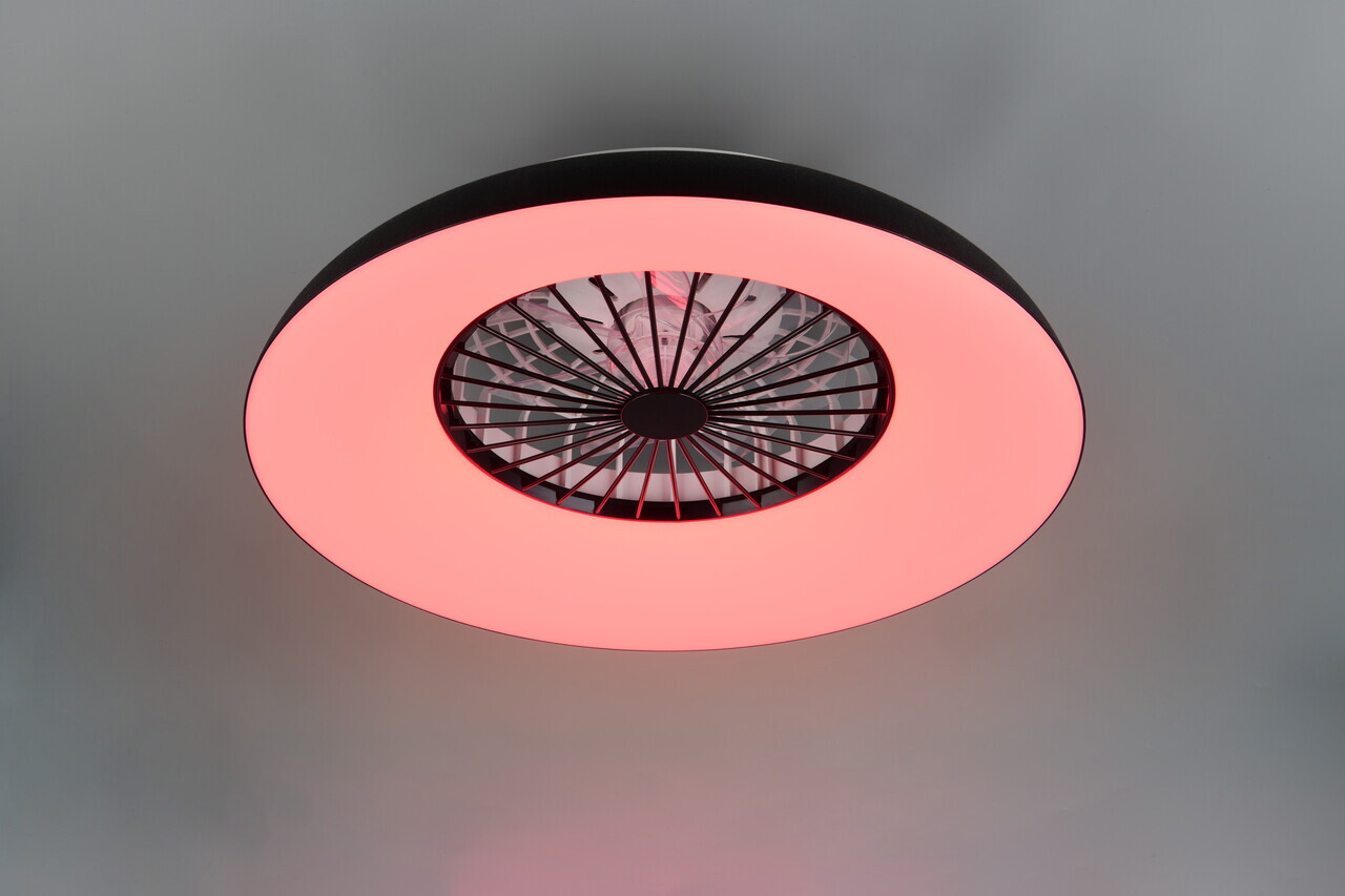 Plafoniera cu ventilator Svaerholt, RL, 60x19.5 cm, 34W/4W, 1x SMD/1x LED, plastic, alb/negru - view 4