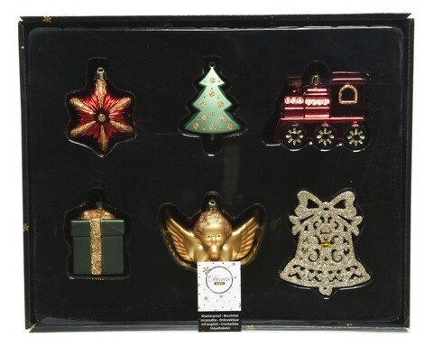 Cutie cu 20 globuri Christmas, Decoris, plastic, multicolor