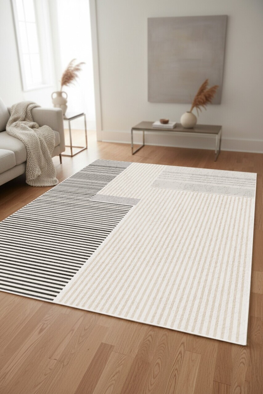 Covor, DC-4257-17, 80x300 cm, Poliester, Gri