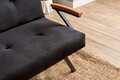 Canapea extensibila cu 3 locuri, Futon, 859FTN2904, Metal , Negru