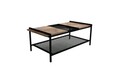 Masuta de cafea, Puqa Design, Mata, 120x45x54 cm, PAL, Pin Atlantic / Negru