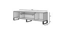 Comoda TV ADRK, Femur, 200x41x53 cm, PAL laminat, negru/artisan