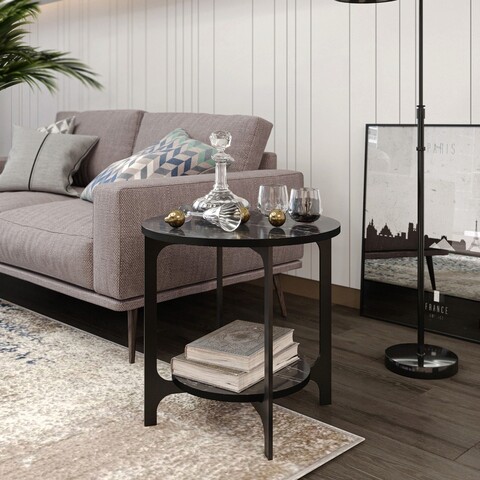 Masuta, Hadley, Versy, 50x50x49 cm, Negru Hadley