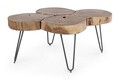 Masuta de cafea Orbital Log, Bizzotto, 90x60x40 cm, lemn de salcam/otel