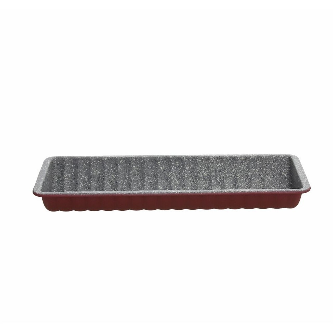 Tavă pentru tort Cherry Red, Tognana, 10 x 30 cm, oțel carbon, visiniu / gri