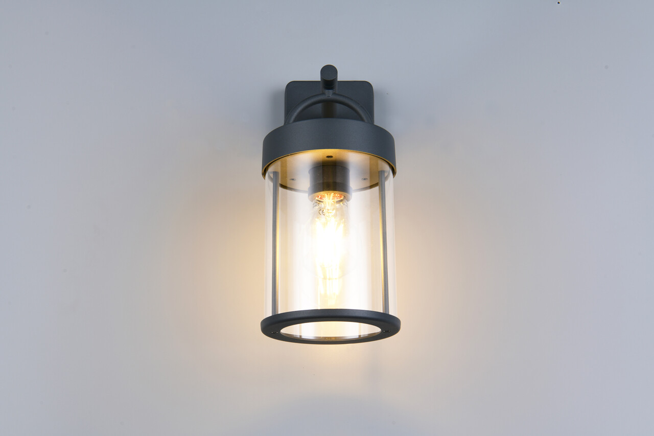 Aplica de perete pentru exterior Almeria, RL, 12.5x18x29 cm, 28W, 1x E27, aluminiu, antracit