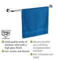 Suport pentru prosoape Basic, Wenko, 86x9.5x6 cm, inox, argintiu lucios