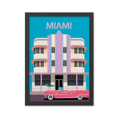 Tablou decorativ, Miami 2 (40 x 55), MDF , Polistiren, Multicolor